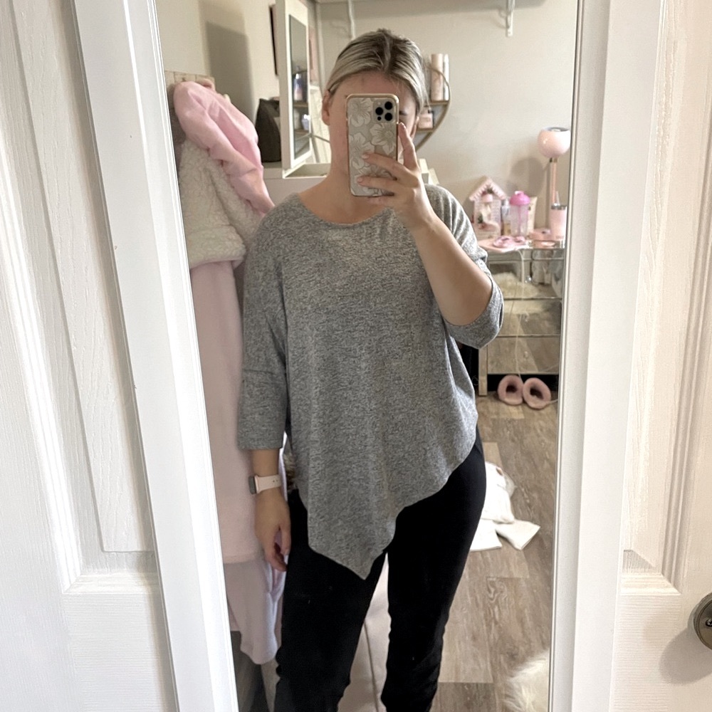 Jean Machine Grey Assymetrical Sweater
